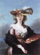 Elisabeth Louise Viegg-Le Brun self portrait in a straw hat china oil painting reproduction